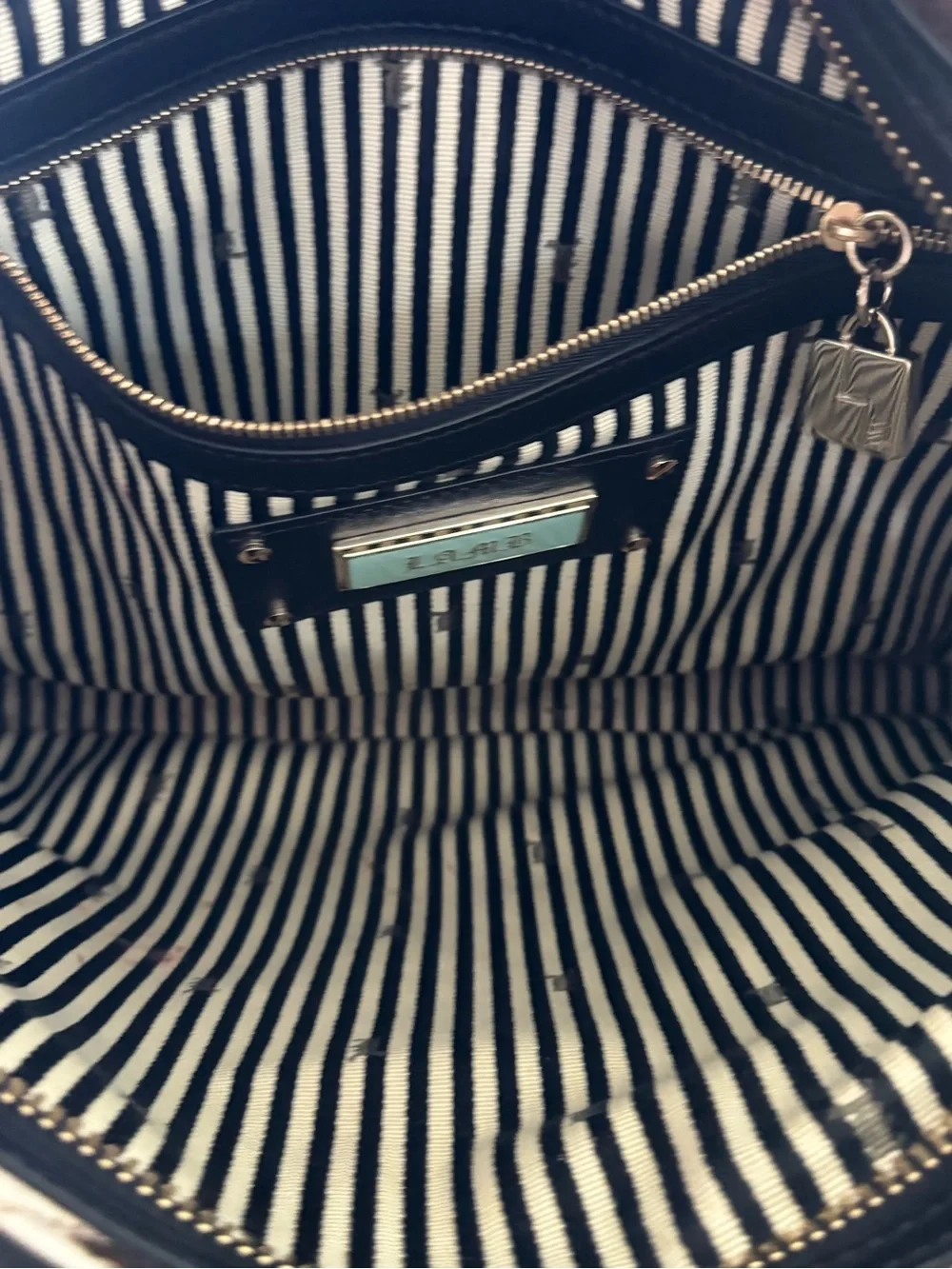 L.A.M.B. Cheetah animal print Patterned Satchel with Center Stripe